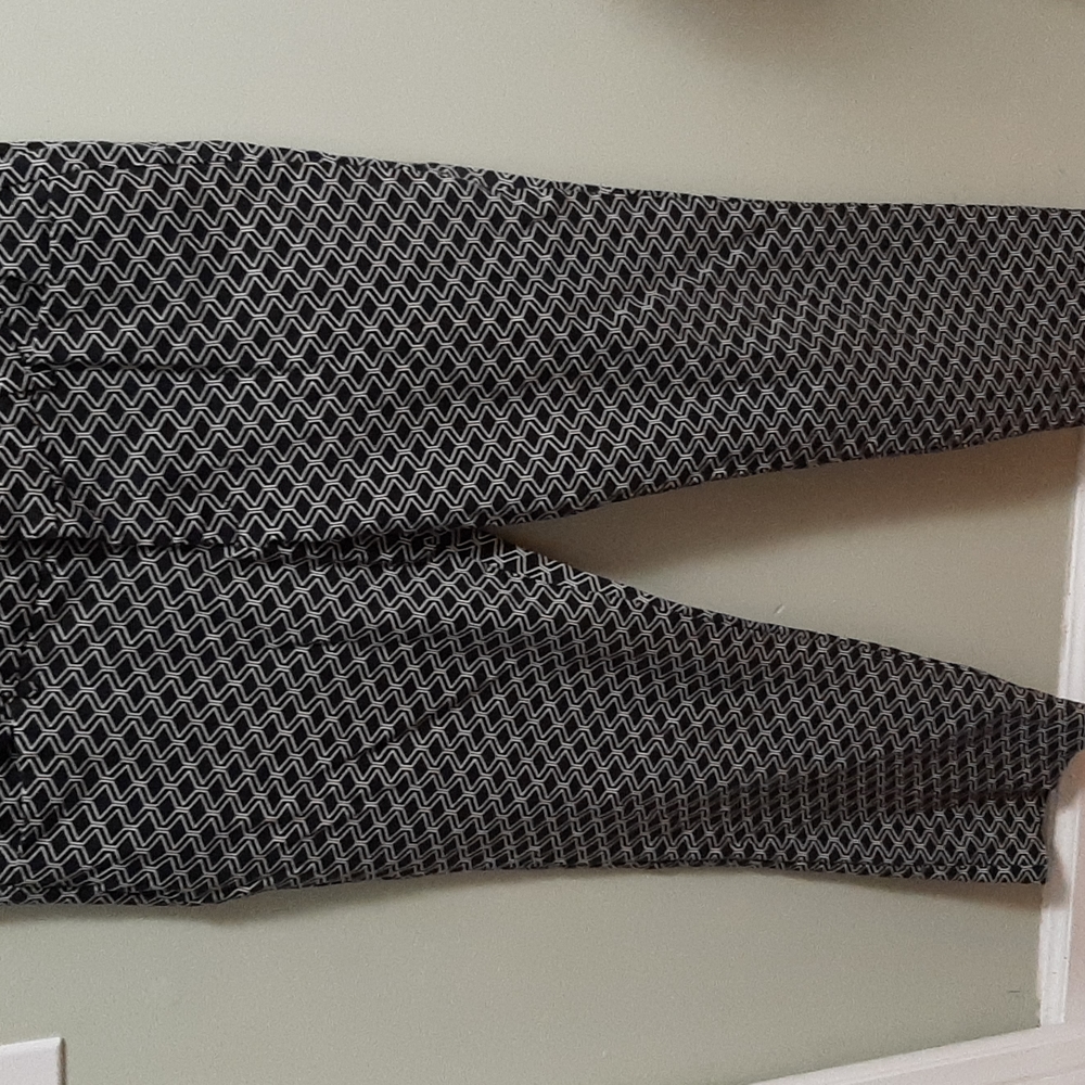 Black and white patterned pants